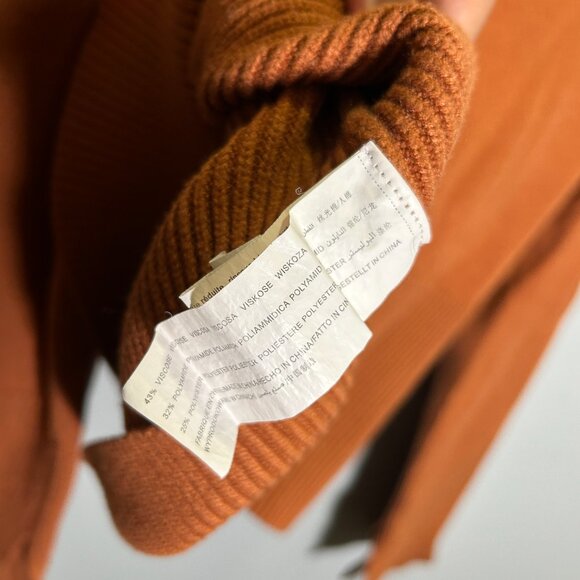Sweewë Paris Cropped Orange Sweater - Small - Picture 7 of 7